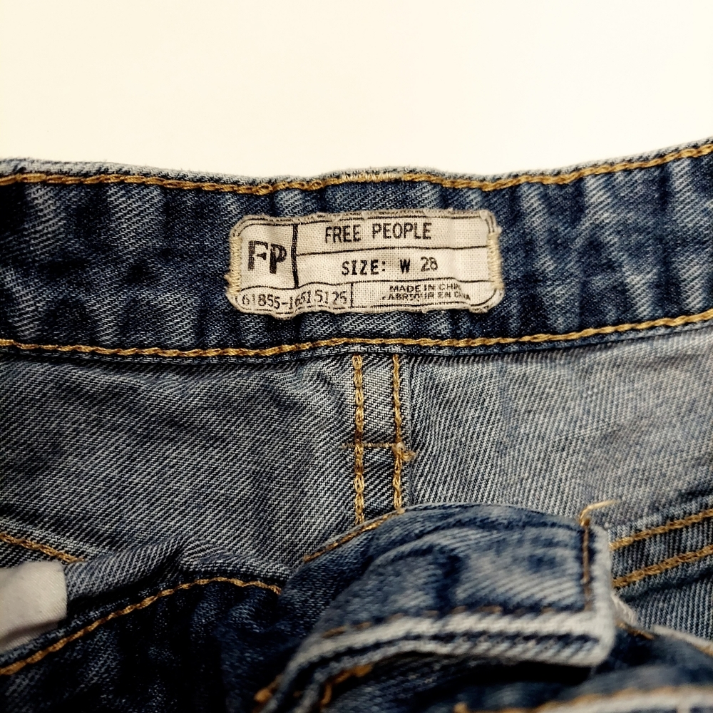 Free People Rugged Ripped Denim Shorts - Picture 4 of 5